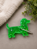 💚 Glitter Dachshund Wristlet Keychain 💚